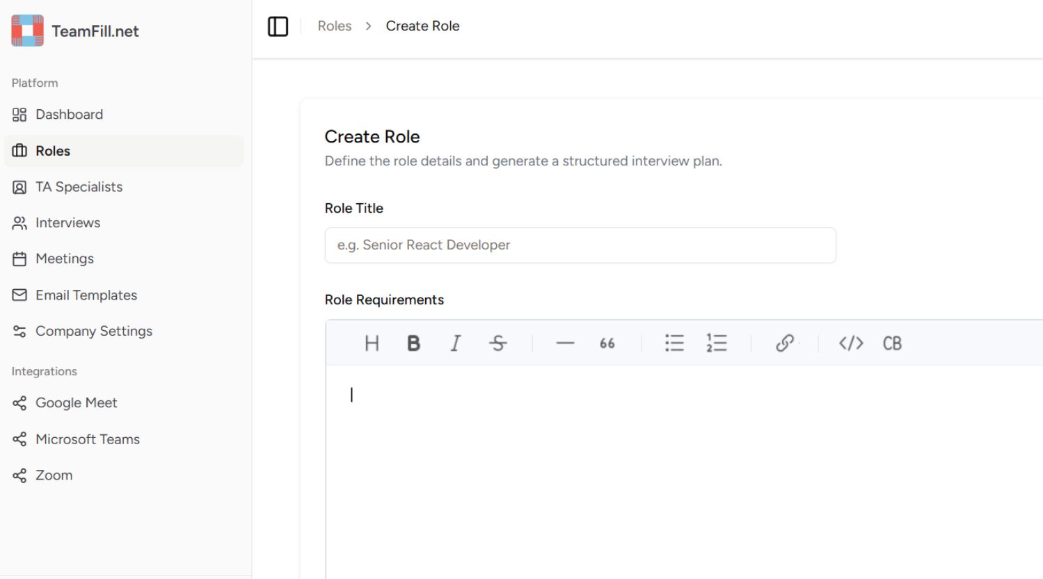 Capabilities dashboard preview