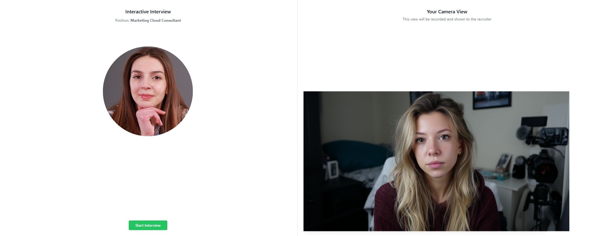 AI Interviewer - async video interview illustration